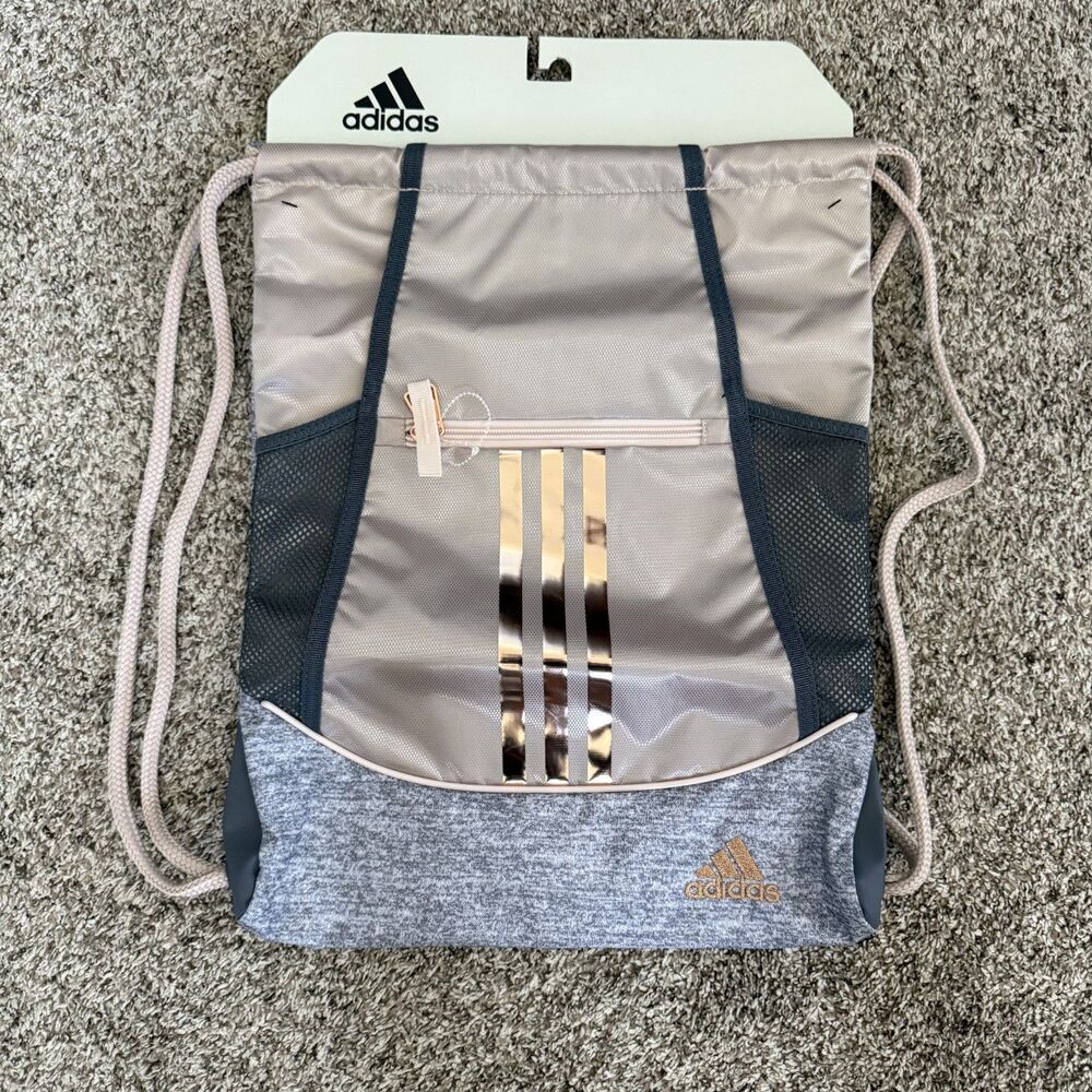 NWT! Adidas gym bag drawstring backpack rose pink training